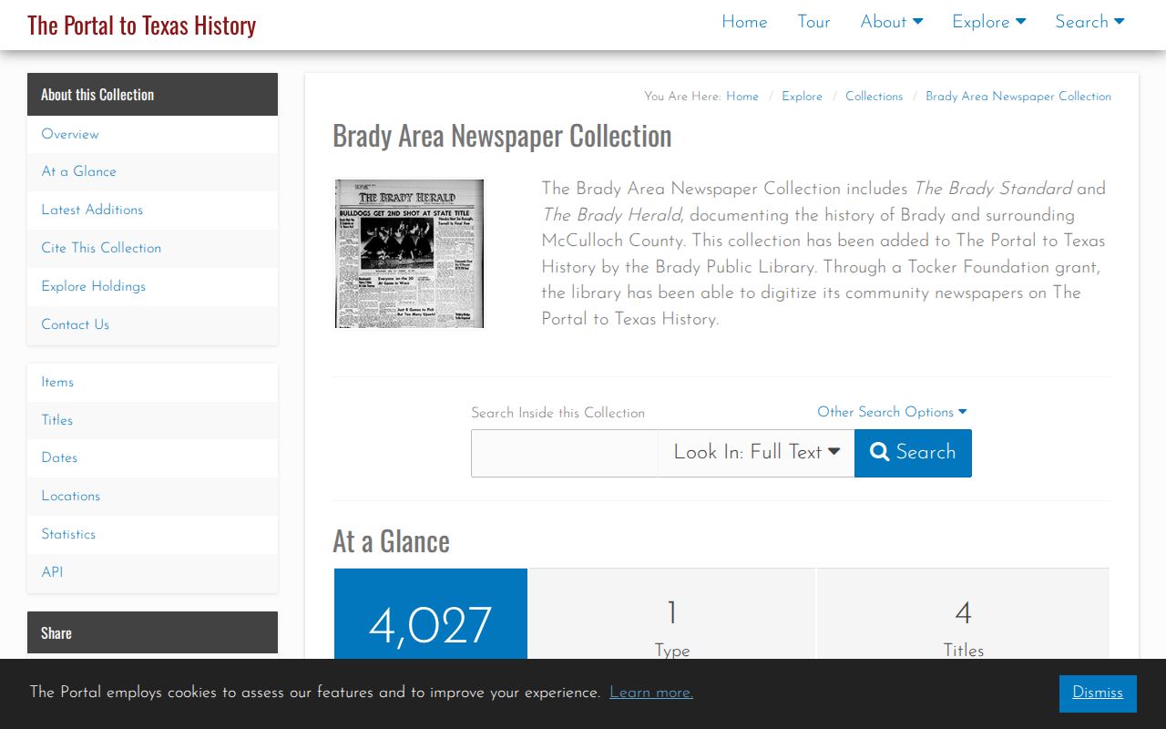 McCulloch County Brady Area Newspaper Collection historical crime-news source
